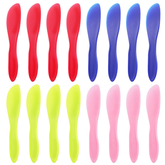 16 PCS Butter Knife Spreader, Butter Spreader Reusable Plastic Butter Knives Multi Purpose Food Scraper Peanut Butter Knife Frosting Spatula for Cream Cheese, Jam, Jelly, Mayo, Frosting, Sandwich