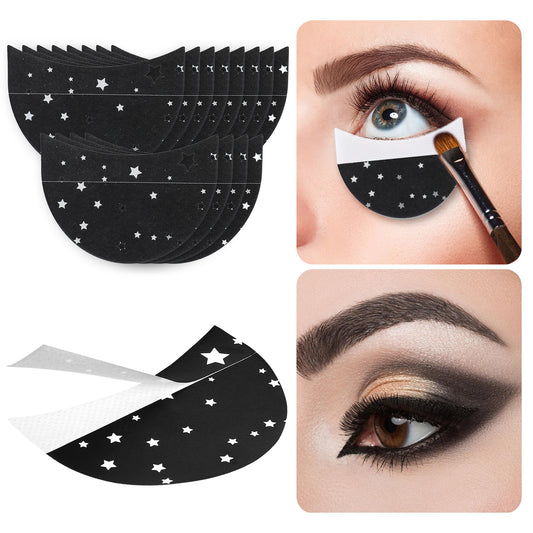 100pcs Eye Shadow Shields Professional Lint Free Under Eye Pads Eyeshadow Stencil Prevent Makeup Residue Eye Shadow Patches for Eye Makeup and Eyelash Extensions Makeup Eye Shadow Shields