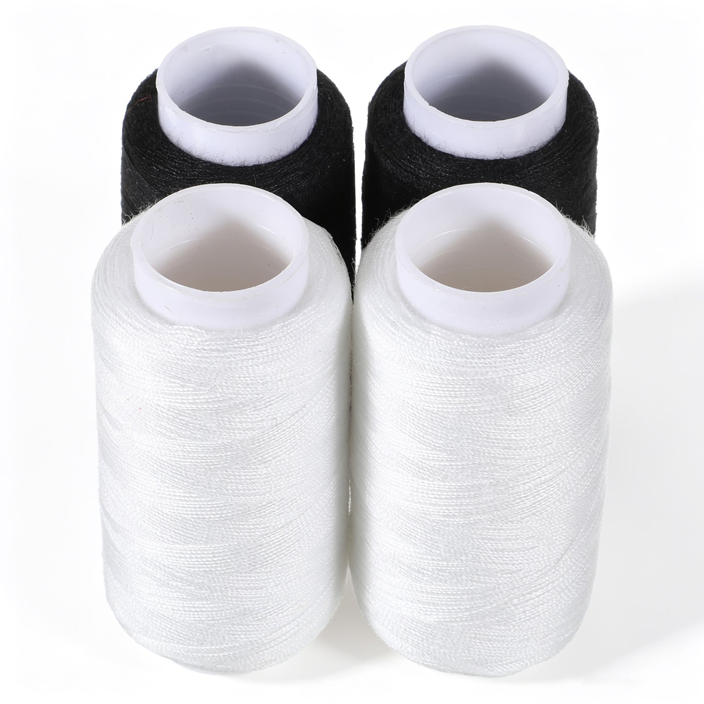 4 Spools Sewing Thread, Black and White Polyester Thread All Purpose Threads for Sewing Machine, Quilting, Embroidery, Mending, Hand Stitching