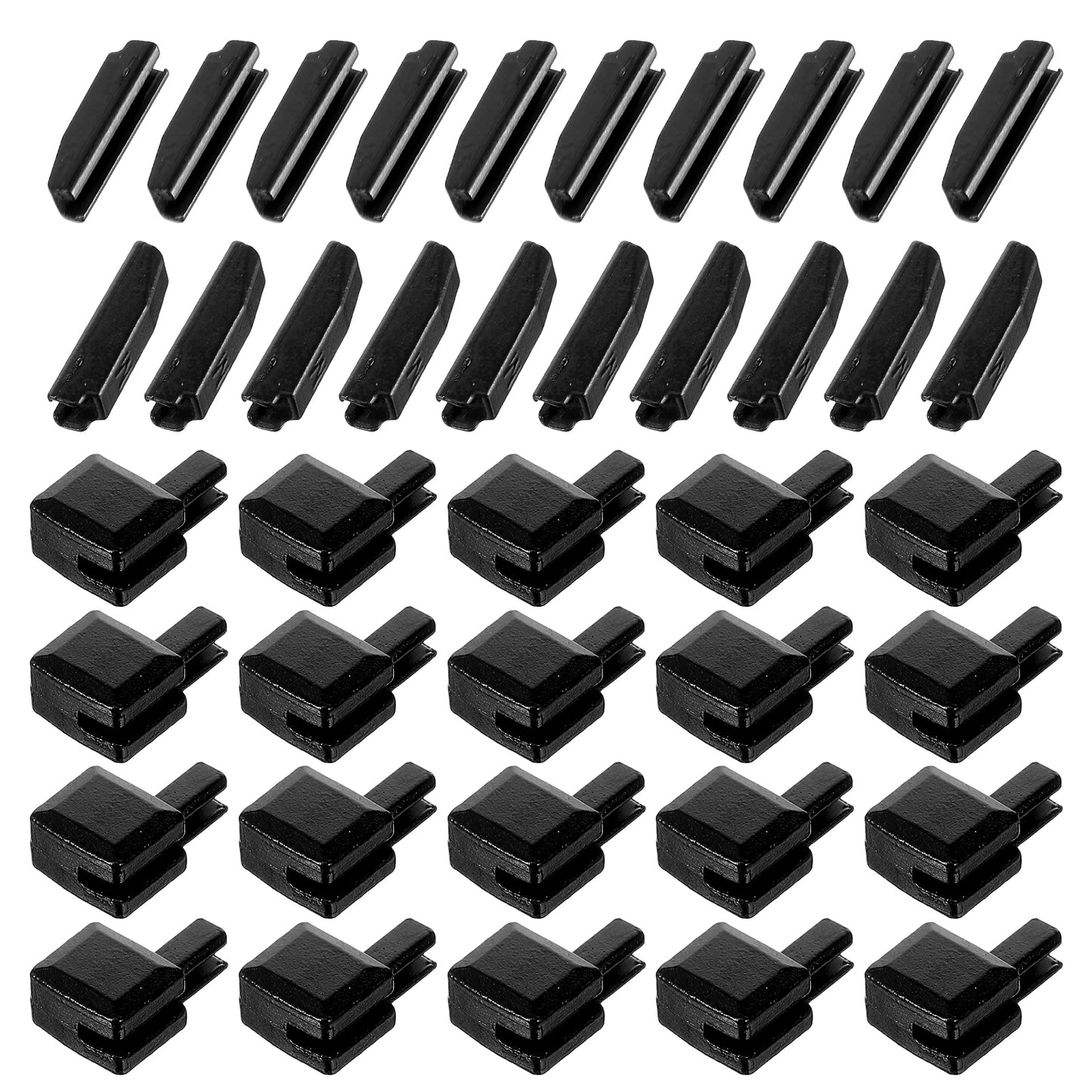 20 Sets Metal Zipper Latch Slider Retainer, #5 Zip Repair Kit Removable Zippers Bottom Stopper Replacement Zippers Repair Retainer Insertion Pin Sewing Accessories for Jackets, Jeans, And Coats