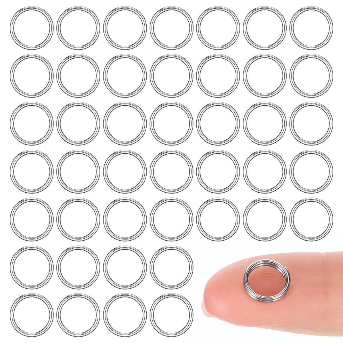 Small Key Ring, 100 Pcs 10mm Split Rings for Jewelry Making
