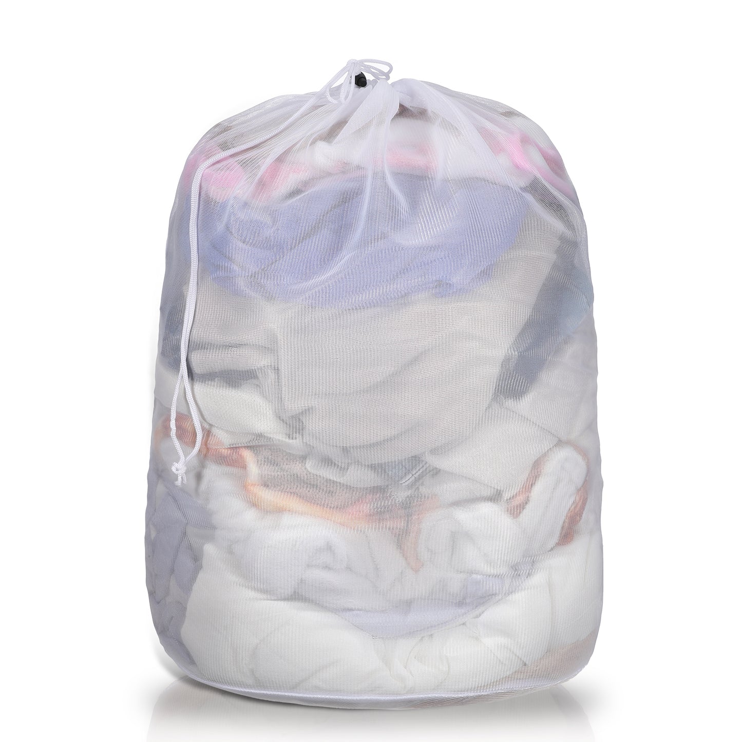 Large Mesh Laundry Bag, 60×80cm Heavy Duty Mesh Laundry Bags with Drawstring Lockable, Durable Laundry Net Washing Bag, Machine Washable, for Travel,Storage, Sports Factories, Dorms