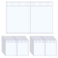 20 Pack Sheet Protectors for 6 Ring Binder, A7 Binder Pockets Clear Page Protectors Plastic Stamp Card Sleeves A7 Binders Inserts Organizer Accessories