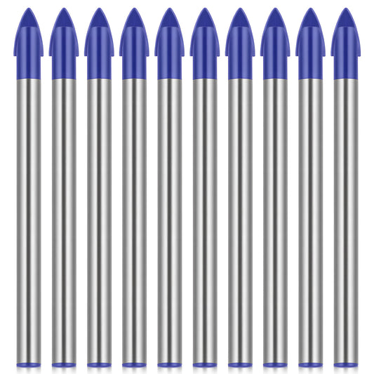 10 PCS Tile Drill Bits, 6mm Masonry Drill Bits Set Porcelain Tile Drills Bit 1/4 Inch Concrete Drills Bit for Glass, Tiles, Ceramic, Porcelain, Concrete