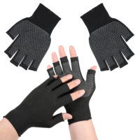 2 Pcs Lightweight Men and Women Half-Finger Slip Breathable Fingerless Work Gloves, Cycling Thin Gloves, Fingerless Work Gloves for Climbing, Gym, Training, Workout, Weight Lifting Outdoor