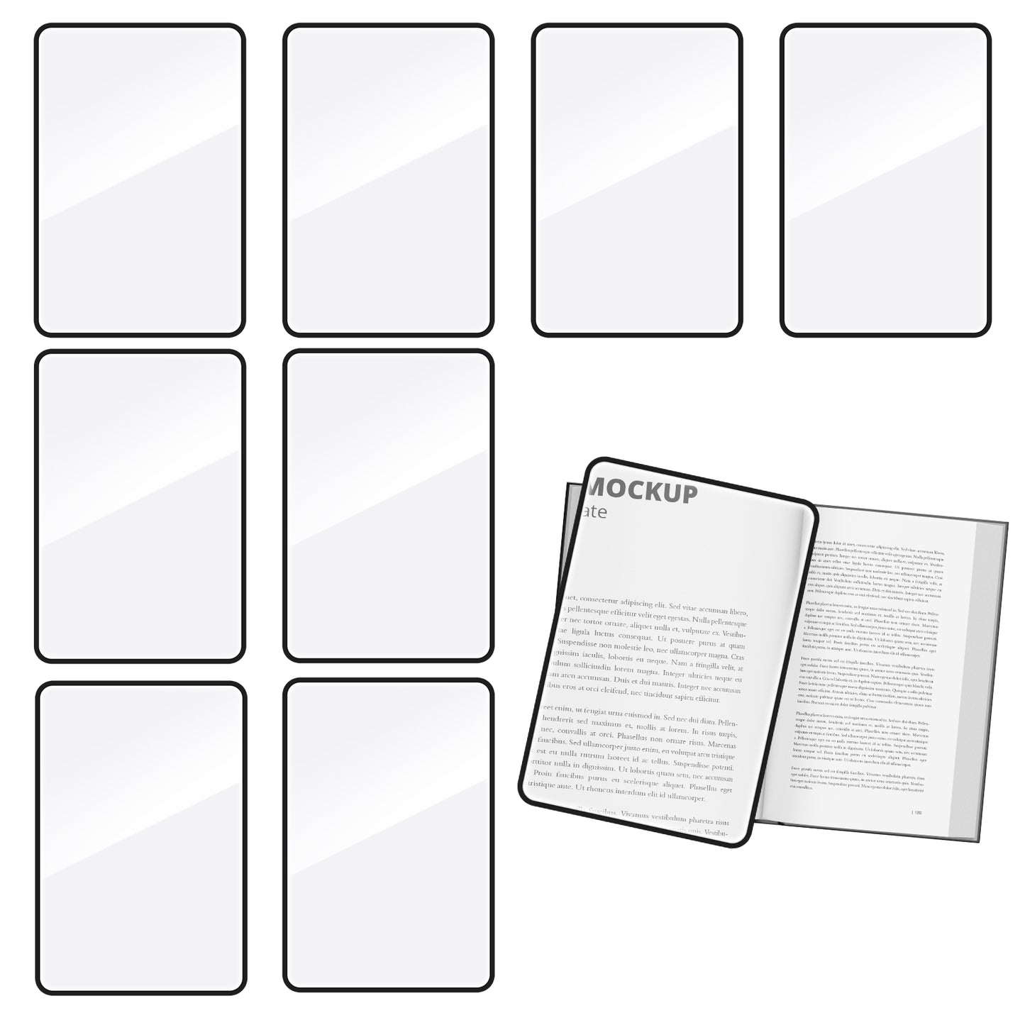 8 Pcs Page Magnifying Sheet 3X Magnifier Sheets for Reading Lightweight Optical Plastic Fresnel Lens for Low Vision and Shortsighted Readings Small Prints Maps and Books Newspaper