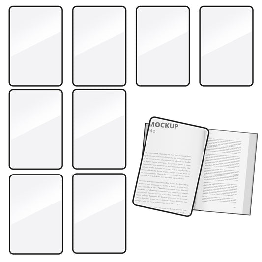 8 Pcs Page Magnifying Sheet 3X Magnifier Sheets for Reading Lightweight Optical Plastic Fresnel Lens for Low Vision and Shortsighted Readings Small Prints Maps and Books Newspaper