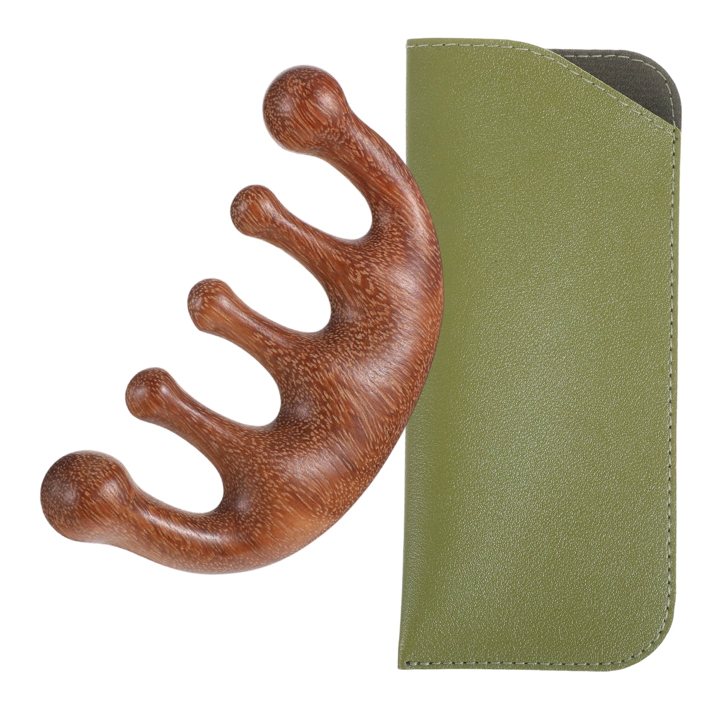 Sandalwood Massage Comb with Gift Bag Wide Tooth Wood Scalp Massager Wooden Scalp Massager Comb for Hair Care