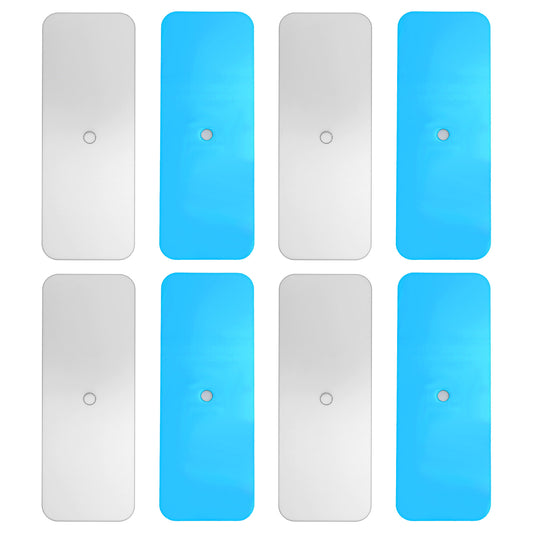 8 Pack Metal Strips for Magnets Under Cabinet Lights, Replacement Metal Adhesive Backing Plate for Magnets 7.5x2.8cm