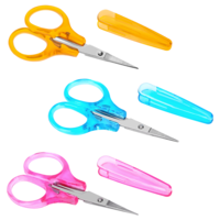 3 PCS Small Detail Craft Scissors, Stainless Steel All Purpose Craft Scissors with Protective Cover, Precision Straight Tips for Sewing Embroidery Paper Cutting Crafting Travel