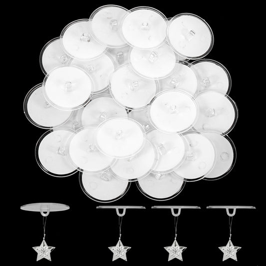 Self Adhesive Ceiling Hooks 30 Pcs Adhesive Wall Hook Transparent Self Adhesive Hooks Small Disc Sticker Hanger Clear Hooks for Walls No Damage Small Adhesive Hooks for Hanging Ceiling Decor 3cm/1.18”