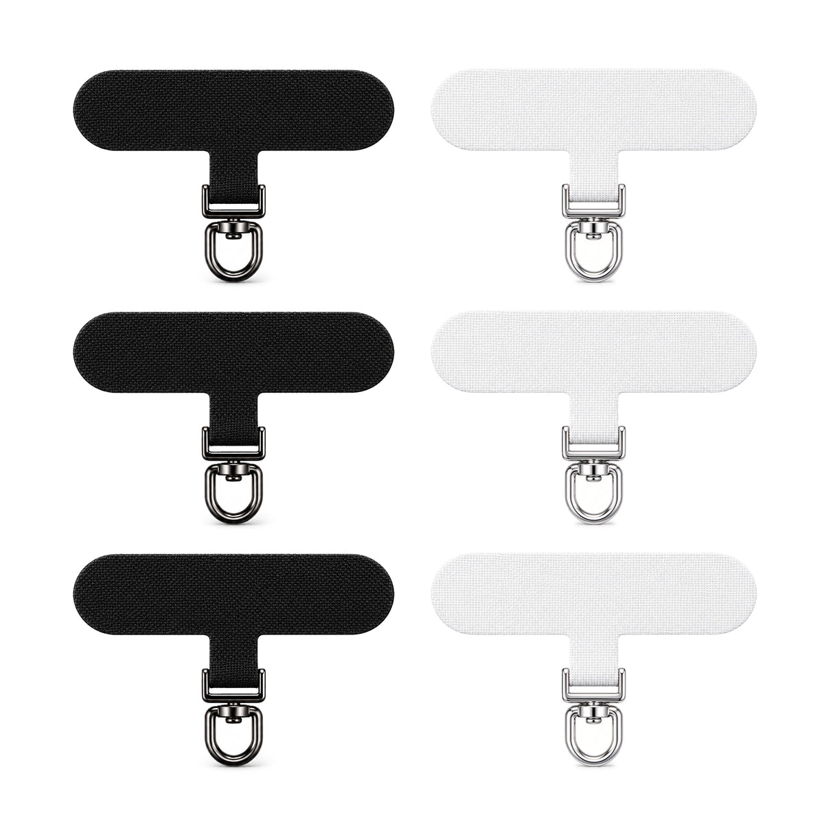 Ezymivs 6Pack Cell Phone Tether Tab, 360° Rotating Phone Charm Holder