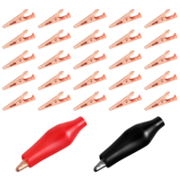 20 PCS Mini Copper Alligator Clips Soldering Heat Sinks Micro Clip Small Alligator Clips Electrical with Smooth Microscopic Tip 5 Amp with Protective Insulation Cover for Solder for Electrical Wire