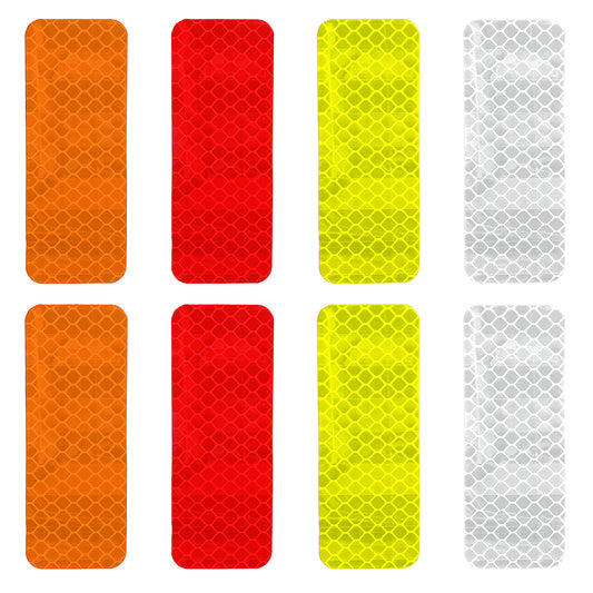 80 PCS Reflective Stickers, Warning Reflective Tape Night High Visibility Waterproof Reflector Sticker Selfadhesive Safety Reflectives Strips for Vehicle,Bicycles,Motorcycles,Clothing 1.18 x 3.15 Inch