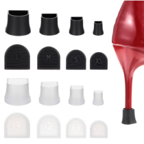 8 Pairs High Heel Protectors, 4 Sizes Heels Caps Heel Replacement Tips Black and Transparent Pin Non-Slip Anti-Noise Stiletto Heels Stoppers Covers for Repairing Shoes Wedding Gravel Wetlands