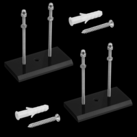 Gtziqa 2 Pack Skateboard Wall Mount, Skateboard Deck Display Wall Mount with Installation Screws Skateboards Hanger Skateboards Rack for Display and Storage Snowboards Scooters Longboards