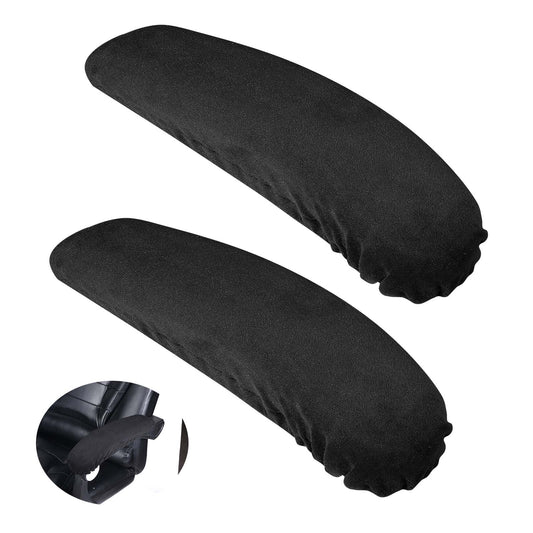 QfwdfcTrenz 2Pcs Office Chair Armrest Covers Stretchable Nylon Protector Office Stool Arm Pads Armrests Cushion Cover Arm Protectors for Desk and Computer Chairs (1 Pair，Black)