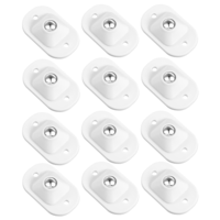 Self Adhesive Caster Wheels, 12 PCS Small Appliance Rollers 360° Swivel Wheels Appliance Caster Wheels Mini White Rollers Smooth Rotation Sliders for Kitchen Appliances Storage Box Small Furniture