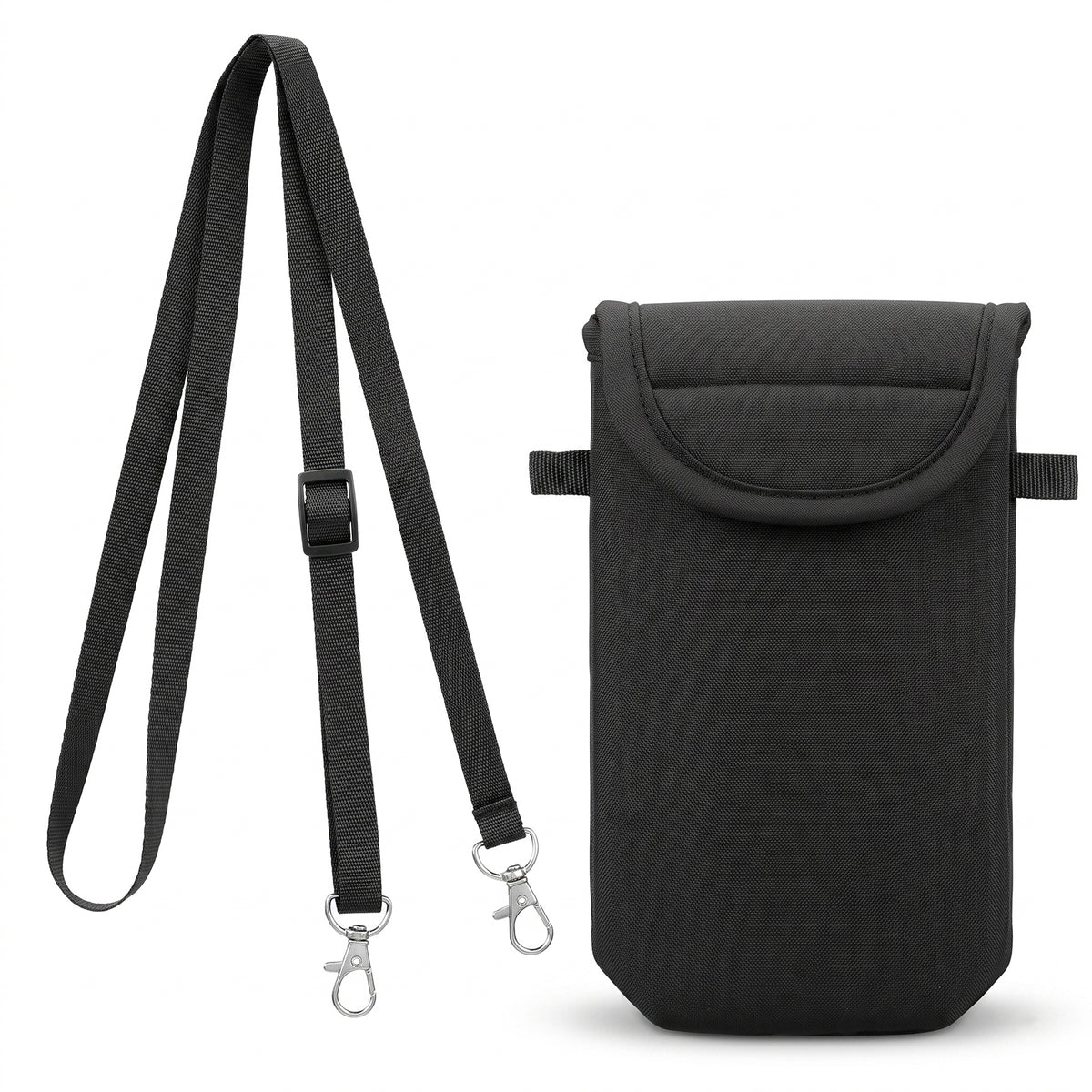 Zyghjort Cell Phone Pouch with Strap, Universal Phone Sleeve Black