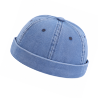 Docker Hat Brimless Hats for Men Vintage Denim Roll Caps