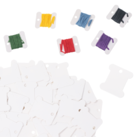 300PCS Embroidery Floss Bobbins, Paper Embroidery Thread Cards, White Sewing Machine Bobbin for Cross Stitch, Yarn Bobbin Winder for Sewing Thread Storage, Needlework Supplies for Sewings Threads