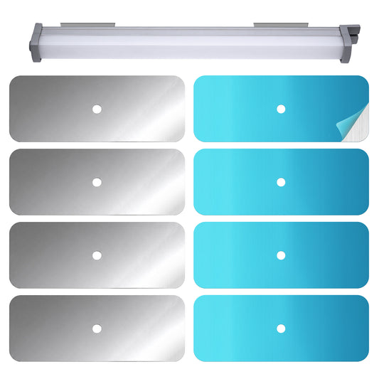 Ezymivs 8 Pcs Metal Adhesive Strips for Under Cabinet Magnetic Lights Magnetic Strips Metal Adhesive Strip Blue TapeStrip Replacement Magnetics Strip with AdhesiveBacking for Lighting (2.95 x 1.1 in)