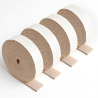 Felt Strips with Adhesive Backing, 4 Rolls 1/2 x 60 Inch Felt Tape Heavy Duty Furniture Pads for Protecting Hardwood Floors, Table Bases, Bookcases, Cabinets, Vases