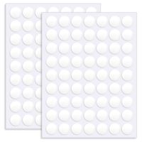 Xelsluthe 140 PCS Double Sided Adhesive Dots, Clear Reusable Adhesive Putty Dots, Double Sided Removable Sticky Tack, Transparent Mounting Circles for Wall Decorations Photos Crafts