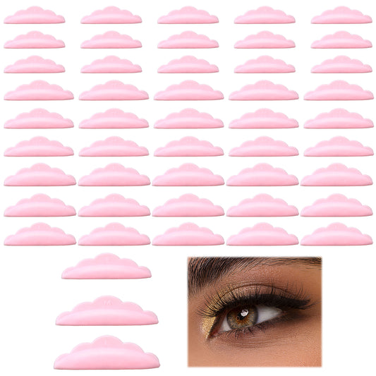 48 Pcs Silicone Curler Pad Eyelash Lift Tools Soft Raise Eyelashes Rods Silicone Eyelash Pads Silicone Eyelash Perming Curler Pads for Eyelashes Makeup Tool for Lash Perm Kit (Pink 3Size)