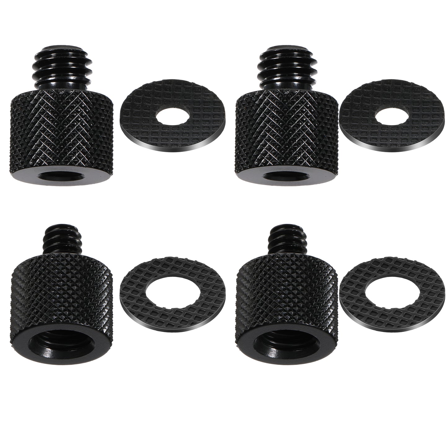8 Pack 1/4 Female to 3/8 Male and 3/8 Female to 1/4 Male Camera Tripod Adapter 3/8 to 1/4 Camera Screw Adapter Mics Tripods Mount Adapters Microphone Stand Adapters with 4 Gaskets for Stand Mount