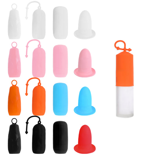 Leak Proof Silicone Bottle Covers, 16 Pieces Toiletry Sleeves for Leak Proofing Travel Bottle Covers Reusable Toiletry Skins Elastic Bottle Covers for Women Men Traveling Accessories