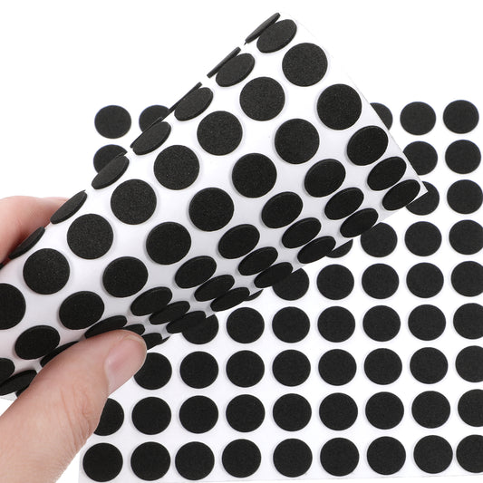 312 Pcs Felt Furniture Pads Small Felt Pads Cabinet Door Stops Bumper Mat Non Slip Chair Legs Dots Mat Quiet Felts Coasters Self Adhesive Thick Bumper Pad for Hardwood Item and Floors (Black)