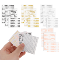 12 Sheets Small Letter Stickers, 0.1-0.2 Letter Nail Stickers, Self Adhesive Letters Nail Charms, Mini Letters Sticker for Nails, Alphabet and Number Sticker for DIY Craft Scrapbook Nails Keybo