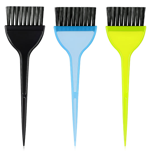 Hair Dye Brush, 3 Pcs Hair Color Brushes Professional Coloring Brush Wide Color Applicator Brushes Reusable Tinting Comb Tool Kit for Women Men Salon Use Home DIY Dyeing (3 Colors)