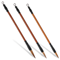 Zyghjort 3 PCS Calligraphy Brush, Chinese Calligraphy Brush 3 Sizes Writing Drawing Watercolor Ink Brushes Hubi Painting Kanji Sumi Writing Brushes for Beginners & Artists