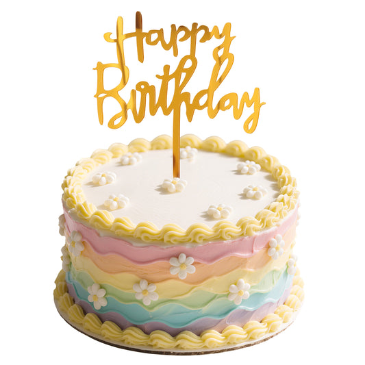 Acrylic Cake Toppers Gold Birthday Cakes Topper Happy Birthday Topper Gold Double-Sided Glitter Letters Cakes Decorations Cake Letters for Photo Supply