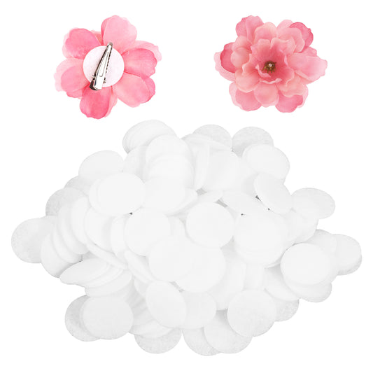 200 Pcs Felt Circles for Crafts, White Round Felt Circles 1 Inch Pre Cut Felt Craft Pads Felt Fabric Circles for DIY Sewing Handcraft Craft Projects Making Hair Accessories