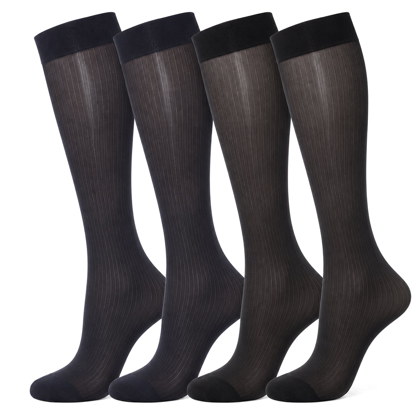2 Pair Mens Silk Sheer Socks, Mens Thin Dress Socks Tuxedo Sheer Sock