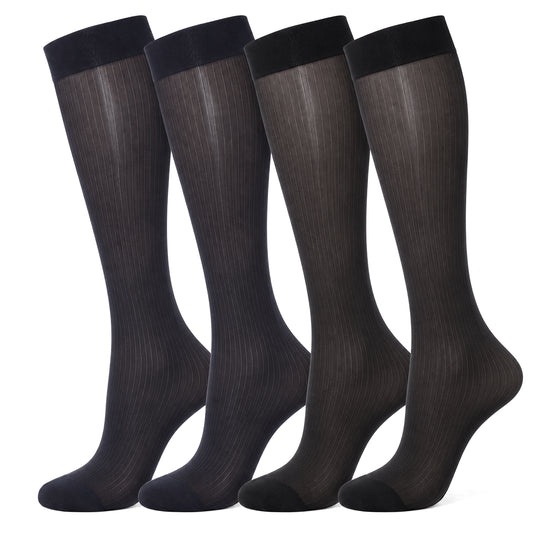 2 Pair Mens Silk Sheer Socks, Mens Thin Dress Socks Tuxedo Sheer Sock