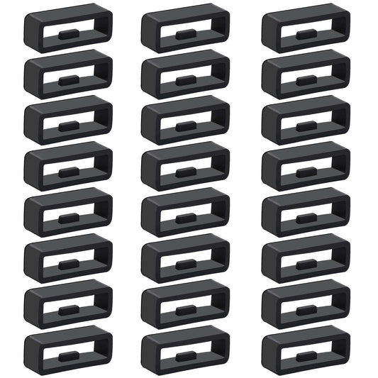 24 PCS Watch Band Strap Loops, Replacement Watch Strap Holder Loops Silicone Watch Band Keeper Bands Connector Fastener Rings Watch Strap Keeper for Smart Sport Watches Wristband Retainer Replacement