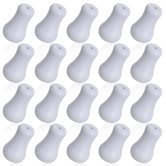 Xthrotsenk 20 Pack White Plastic Cord Tassel Window Blind Pull Cord Knobs Curtain Crafts Drawstring Tassels Window Blind Drops Pull End Palstic Cord Pull Knobs for Blinds or Shades
