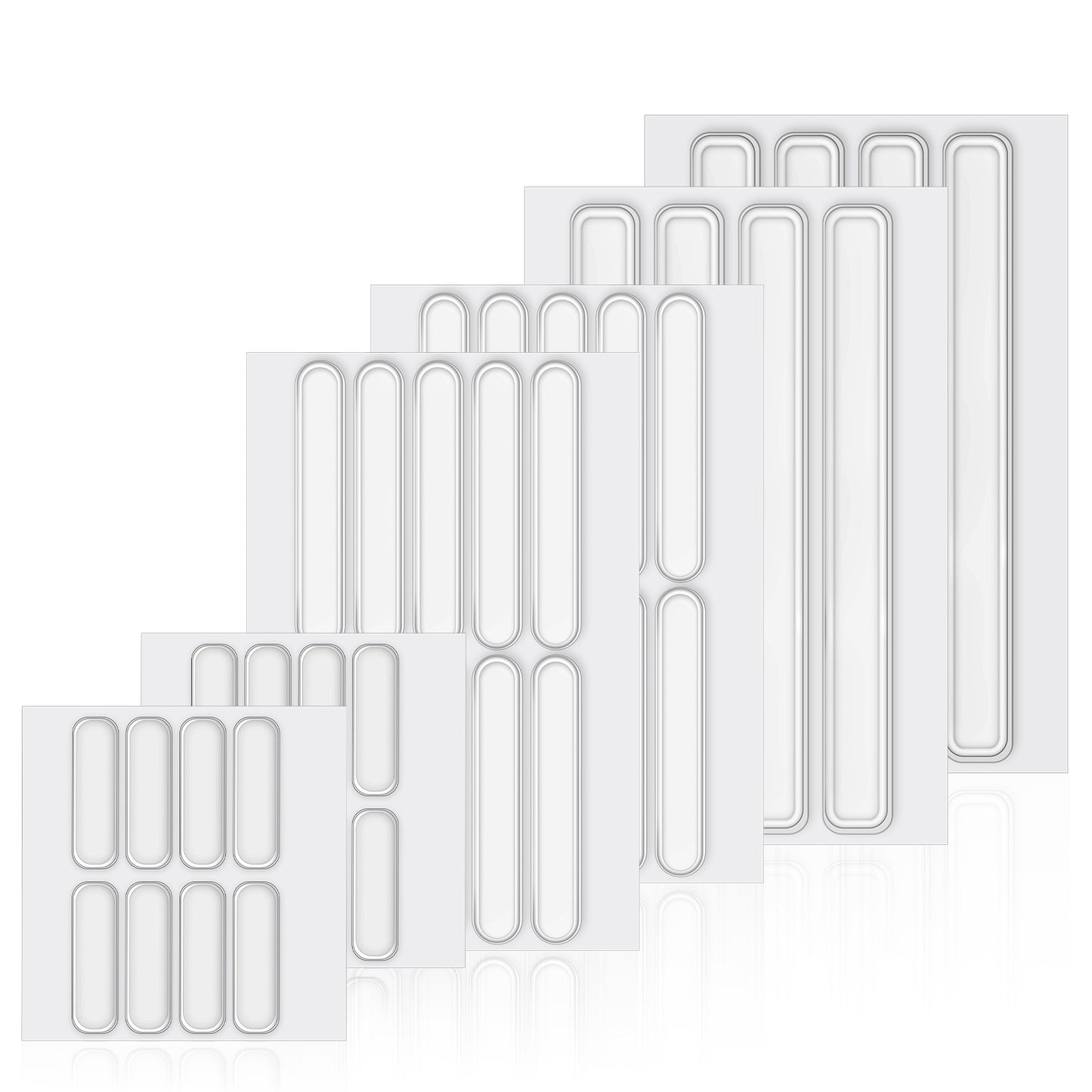 44 Pcs Cabinet Door Bumpers 3 Size Self-Adhesive Cabinet Stoppers Wall Bumpers to Protect Walls Clear Glass Table Top Anti Slip Pads Refrigerator Door Protector for Sound Dampening Buffer