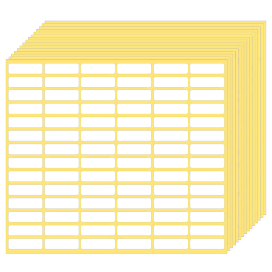 1260 Pcs White Label Stickers 10 X 31 mm Small Matte Blank Labels Removable Sticky Price Tags Labels Stickers for Jars Boxes School Office Kitchen