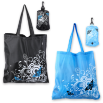 InnoHHustle 2 Pack Large Foldable Shopping Bag Reusable Tote Bags with Handles 17 x 18 Inch Floral Grocery Bags Washable Heavy Duty Handbag Shopping Cloth Bags for Daily Storage