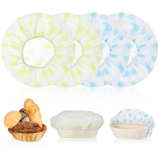 4 Pack Reusable Bread Elastic Bowl Covers Reusable Bowls Covers Stretched Food Cover Elastic Bowl Cover for Rising Sourdough