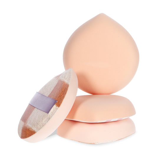 4 Pcs Korean Makeup Sponge Puff for Foundation Concealer and Powder Teardrop Setting Powder Puff Makeup Cushion Puff Foundation Sponge Blender Sponge for Liquid, Cream, and Powder (Large Size) - C