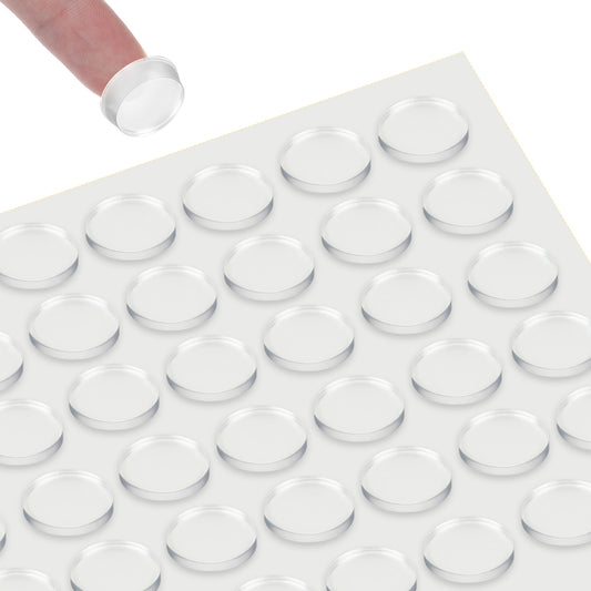 320Pcs 1/2” Glass Table Top Anti Slip Pads Self Adhesive Clear Pads for Glass Table Top Bumpers Grippers 12mm*3.5mm Clear Rubber Bumpers Feet for Drawer Cabinet Round Sticky Pad for Outdoor Tables