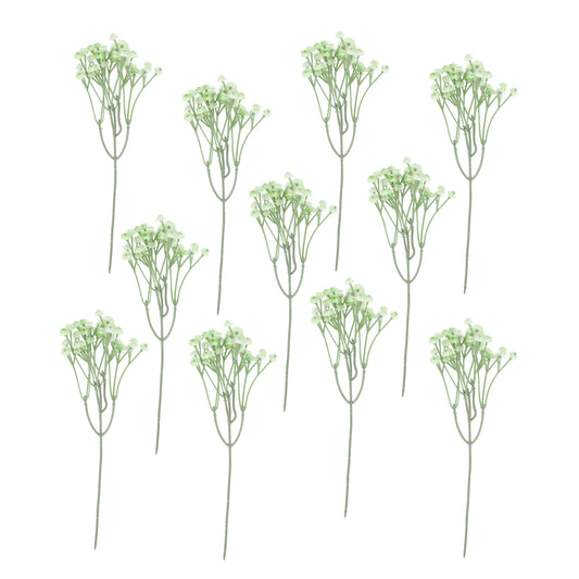12Pcs Babys Breath Artificial Flowers Fake Babys Breath Gypsophila Real Touch Green Fake Flowers Baby Breath Flowers Artificial Bulk Babys Breath Bouquet Set for Wedding Bouquet Floral Home Decor