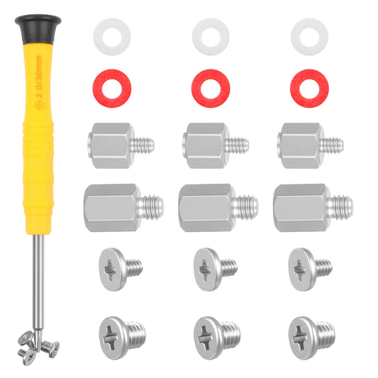 19 PCS M.2 SSD Screws Kit, Motherboard Standoffs and Screws, M.2 SSD Mounting Screw Kit Used for Mainboard Repair of Laptop & Computers Fan Screw PC Case