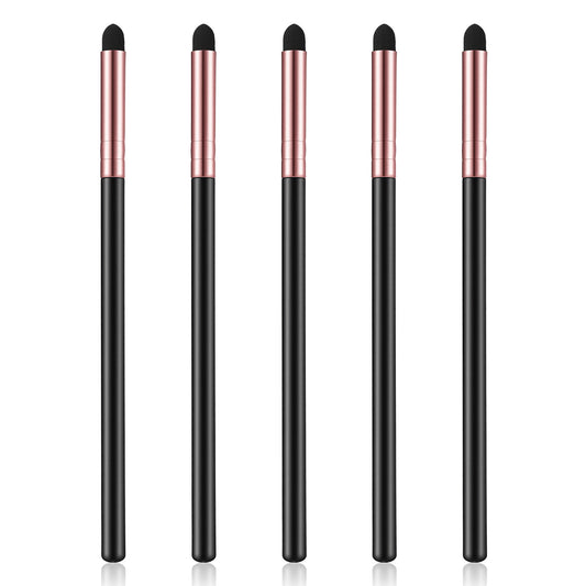 Eyeliner Smudge Brush Pointed Pencil Stick Set, 5 Pcs Eyeliner Smudge Brush Sponge, Soft Eyeshadow Applicators Blending Brush, Professional Sponge Makeup Tool for Women